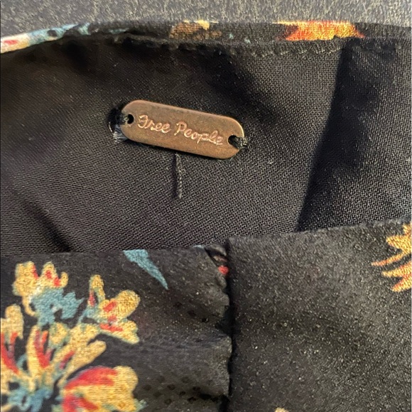 Free People Floral Print Black Lovely Day Dress - Picture 5 of 7